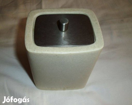 Kerámia asztali cukor tartó fém tetővel ujj