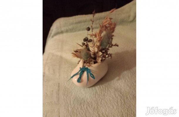 Kerámia baba cipő 10 x 6 cm kétféle - Új