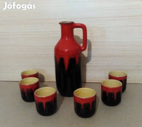 Kerámia borospohár készlet eladó