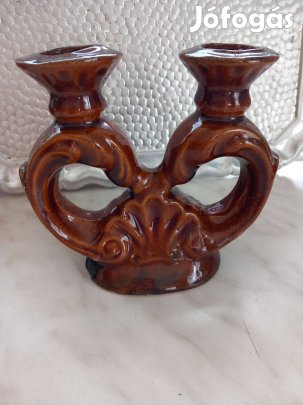 Kerámia dupla gyertyatartó hibátlan