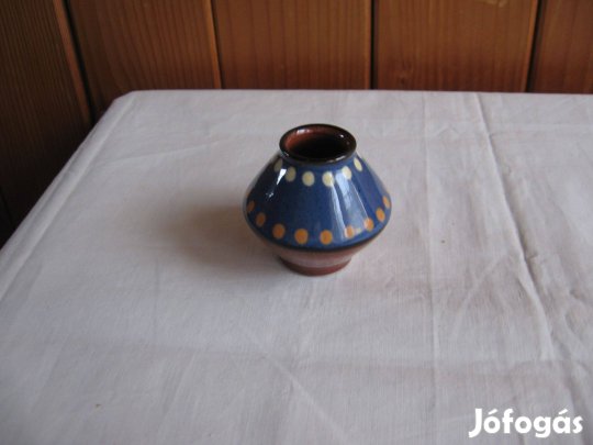 Kerámia edényke, mázas, új