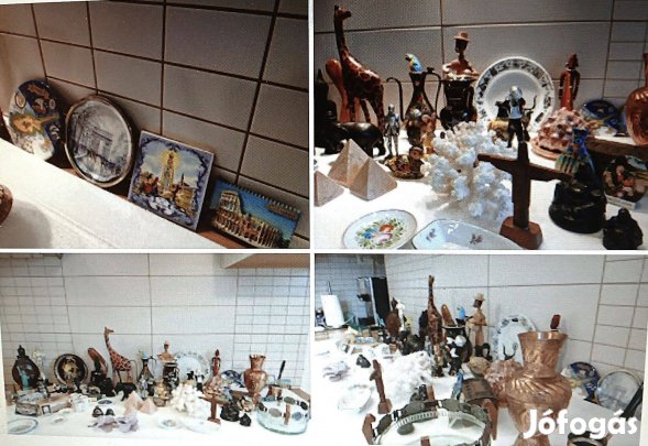 Kerámia és üveg dísztárgyak eladók