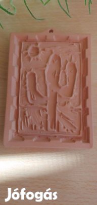 Kerámia fali dísz / kaktuszos