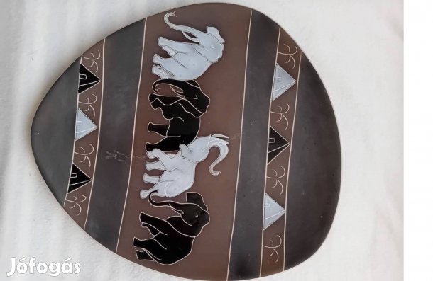 Kerámia fali dísz, festett kerámia, eladó