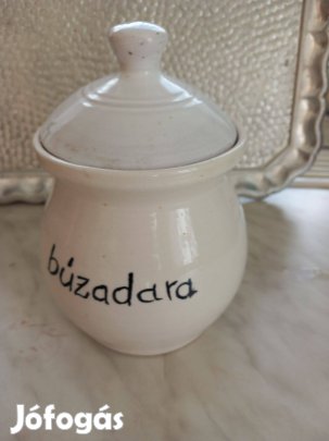 Kerámia fedeles konyhai tároló tartó 24cm hibátlan