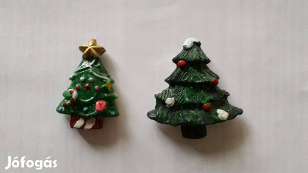 Kerámia fenyő hűtőmágnes hibátlan darabár_