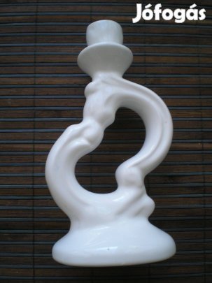 Kerámia gyertyatartó fehér színben mutatós formával szinte ingyen