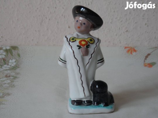 Kerámia juhász figura, nipp