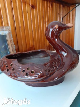 Kerámia kaspó virágtartó nagyobb méretű retro hibátlan