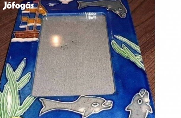 Kerámia képkeret tengeri motívumokkal