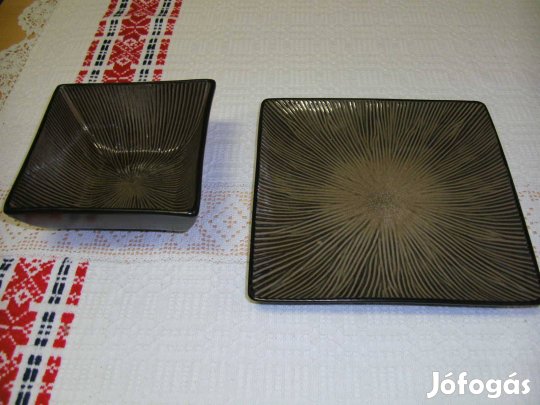 Kerámia kínáló készlet tál