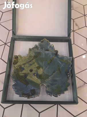 Kerámia levél dísz