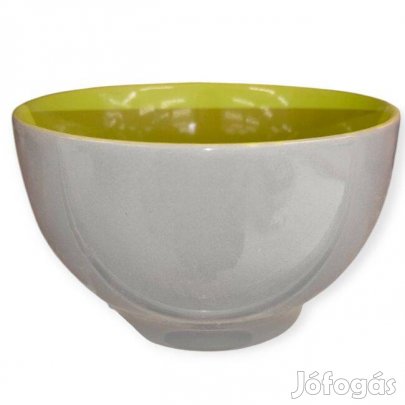 Kerámia leveses tál lime zöld és szürke színben 600 ml