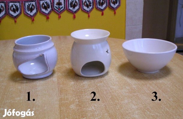 Kerámia mécsestartó - 3 db. együtt