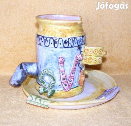 Kerámia mécsestartó, dísztárgy