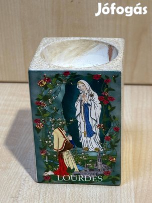 Kerámia mécsestartó,dísztárgy , Mária, Madonna