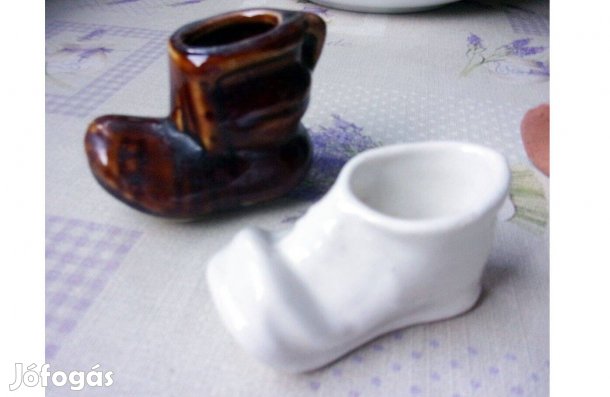 Kerámia mini cipő csizma nipp dísztárgy Újpest központ közelében dekor