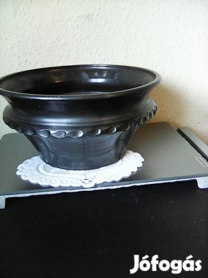 Kerámia nagy méretű kaspó és művirág tartó 27x 15 cm