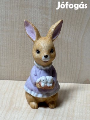 Kerámia nyúl,nyuszi figura, dísztárgy, húsvét