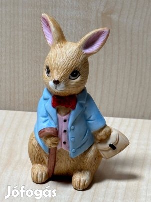 Kerámia nyúl,nyuszi figura, dísztárgy, húsvét