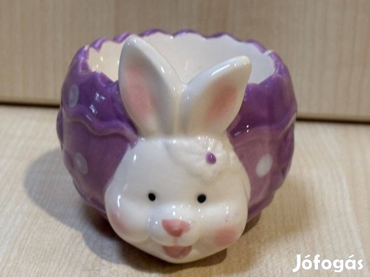 Kerámia nyúl,nyuszi tojástartó