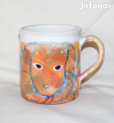 Kerámia oroszlános bögre