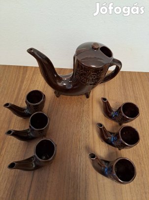 Kerámia pálinkás szett