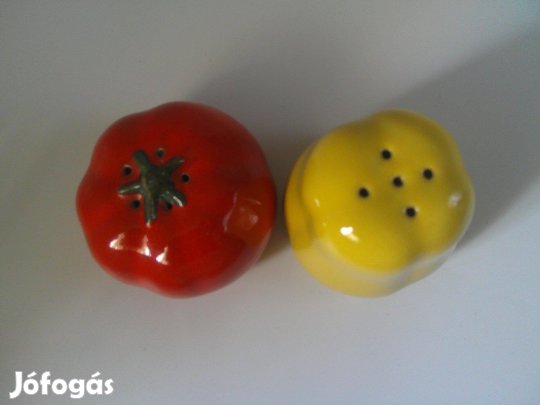 Kerámia paradicsom-paprika fűszertartó lecsóhoz ( 2 db. ) eladó