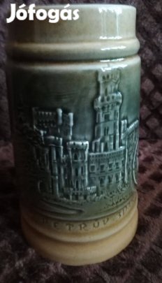 Kerámia,régi Csehszlovák sörös korsó,hibátlan!/53
