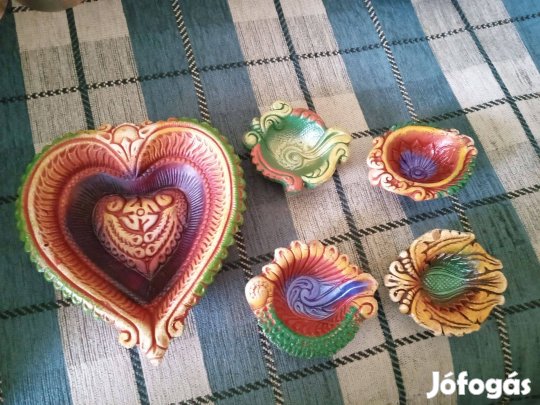 Kerámia szív + 4 db kicsi tálka