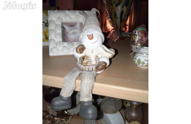 Kerámia-szövet manó polcon ültethető mosolygós 23 cm 1490,-Ft