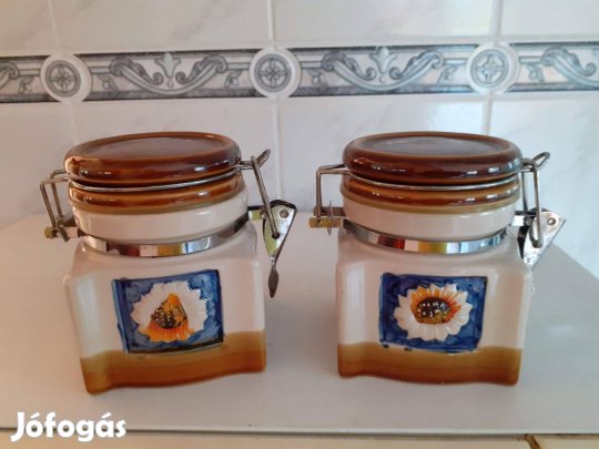 Kerámia tároló vákum záras csattos 2db egybe