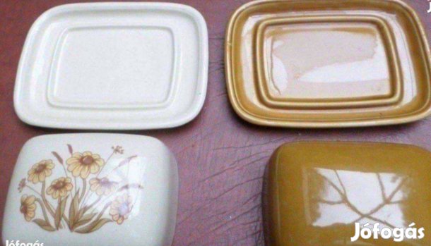 Kerámia vajtartó tároló edény