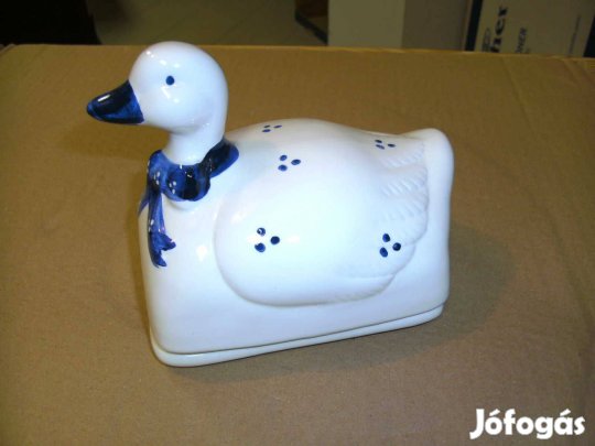 Kerámia vajtartó vagy kacsa dísztárgy vaj tartó