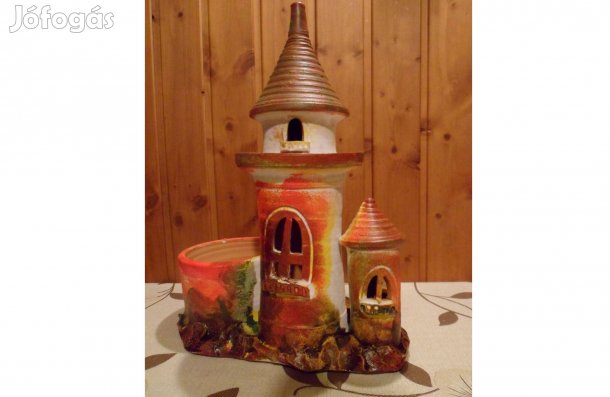 Kerámia virág és mécsestartó