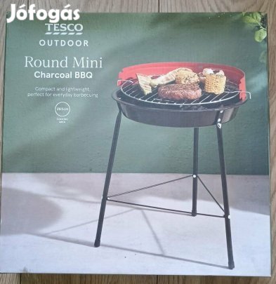 Kerek mini faszenes grillsütő, 29,5 cm átmérőjű, új eladó