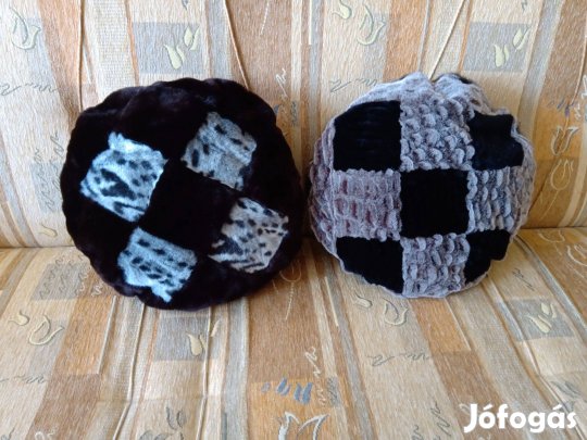 Kerek szőrme díszpárna