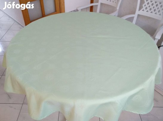 Kerek új asztal terítő abrosz almazöld, 165 cm 4 db szék ülésvédővel