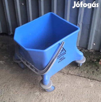 Kerekes minőségi takarítókocsi vödör, mop prés nélkül