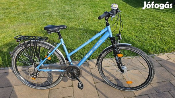 Kerékpár 28-as, német Zündapp Silver, Shimano agydinamós LED világítás