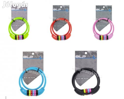 Kerékpár bicikli számzár 4 kombinációs több színben