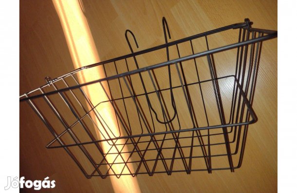 Kerékpár kosár fekete levehető akasztós retro, biciklire