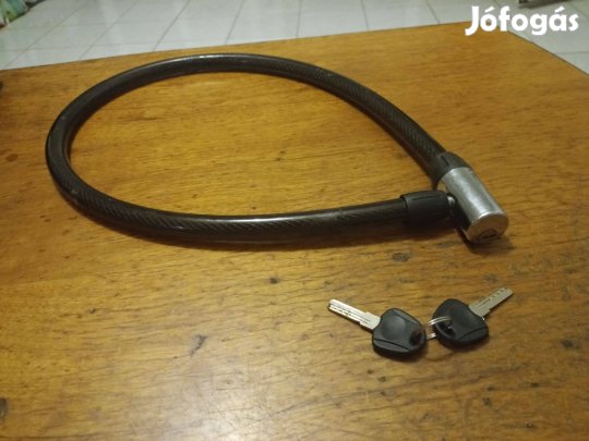 Kerékpár lezáró (két kulcs,acélsodrony,1méter)