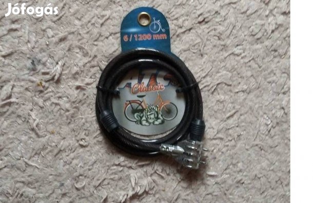 Kerékpár zár számzáras, teljesen új, 120 cm hosszú eladó Debrecenben