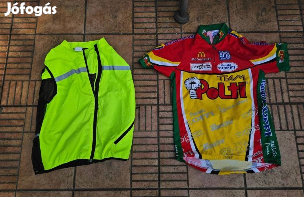 Kerékpáros láthatósági mellény biciklis mez S M 2db