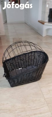 Kerékpárra kisállat kosár, kutyakosár, szállító kosár