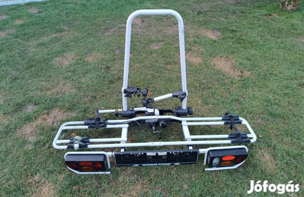 Kerékpárszállító, 2-es, vonóhorogra szerelhető, billenthető 