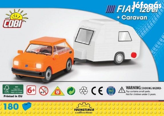 Keresek: Cobi 24591 Fiat 126 EL + caravan [Cobi Fiat - lakókocsi]
