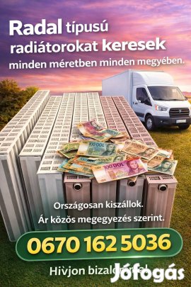 Keresek: Radal radiátorokat keresek 