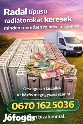Keresek: Radal típusú radiátorokat keresek 